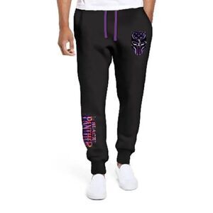 Mens Marvel Graphic Black Panther Wakanda Forever Lounge Jogger Pants Size XL